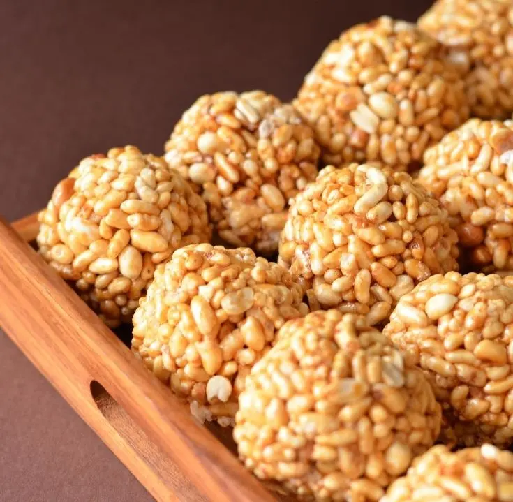 Murmura Laddu Recipe _ Puffed Rice Sweet Balls laddu.webp